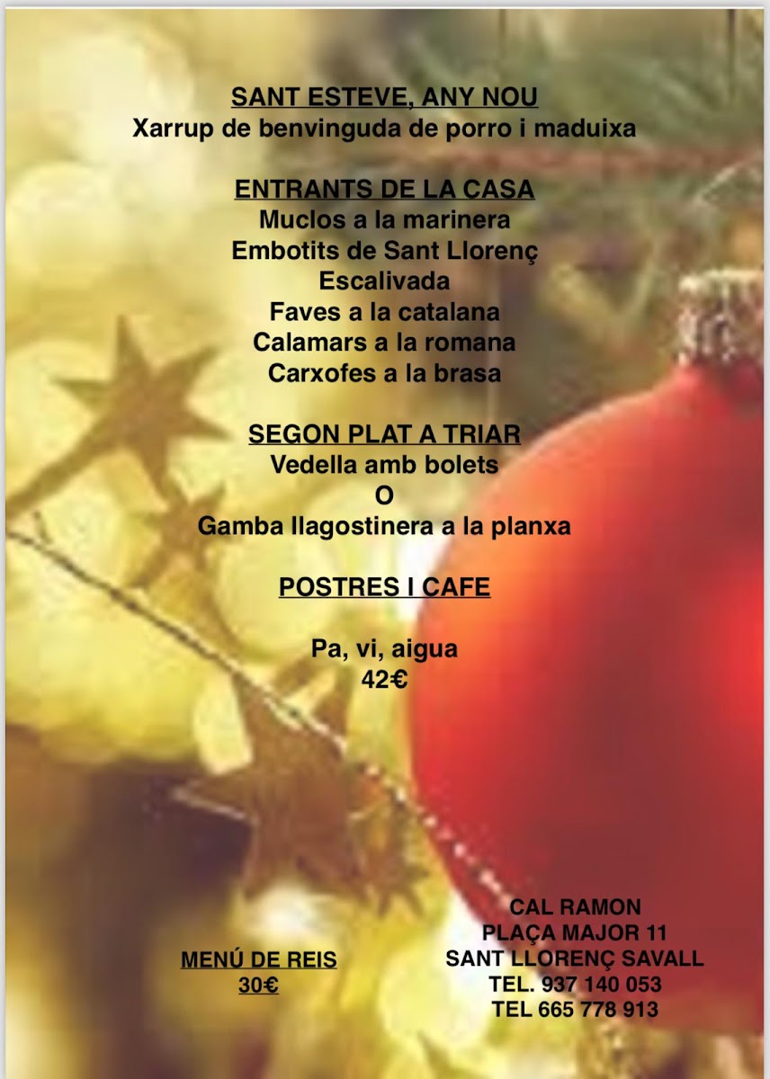 Restaurant Cal Ramon Photo Menu 2