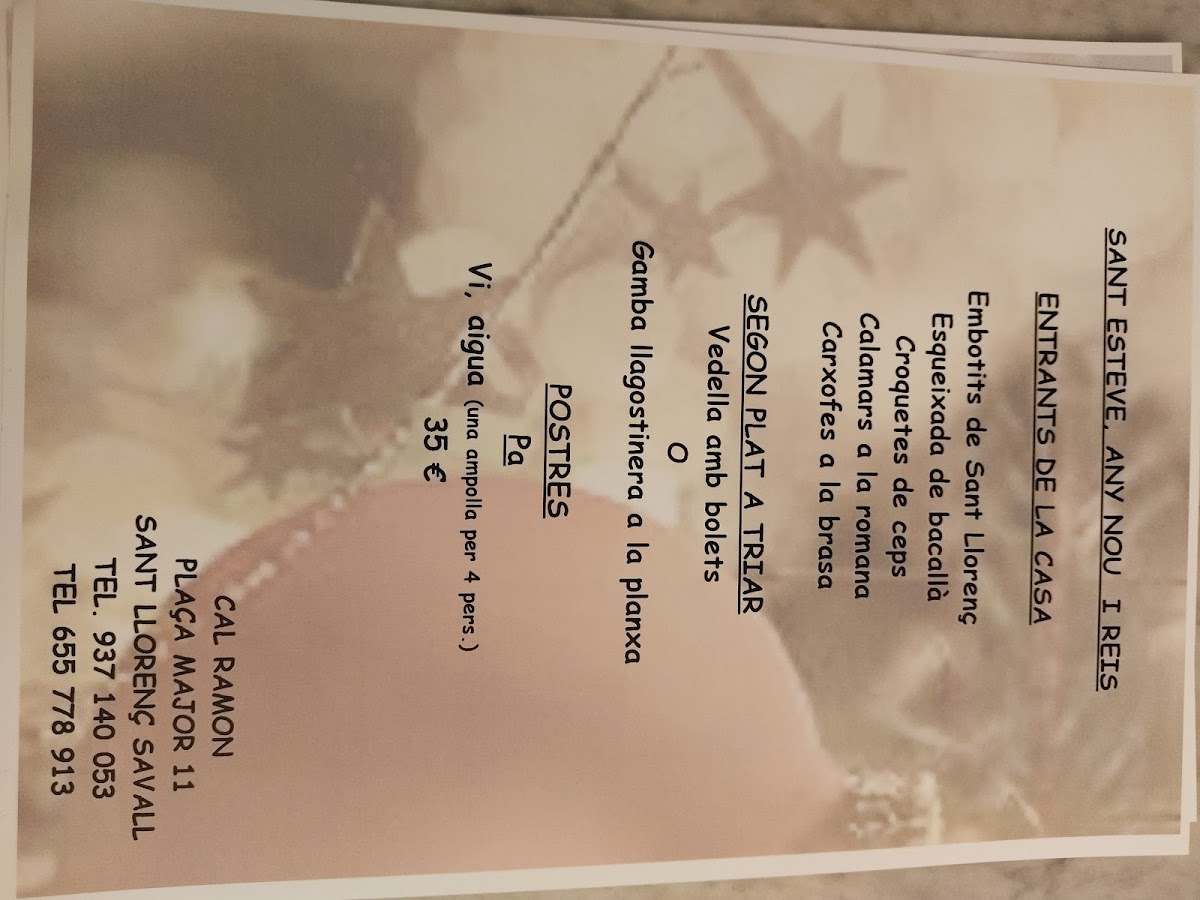 Restaurant Cal Ramon Photo Menu 6