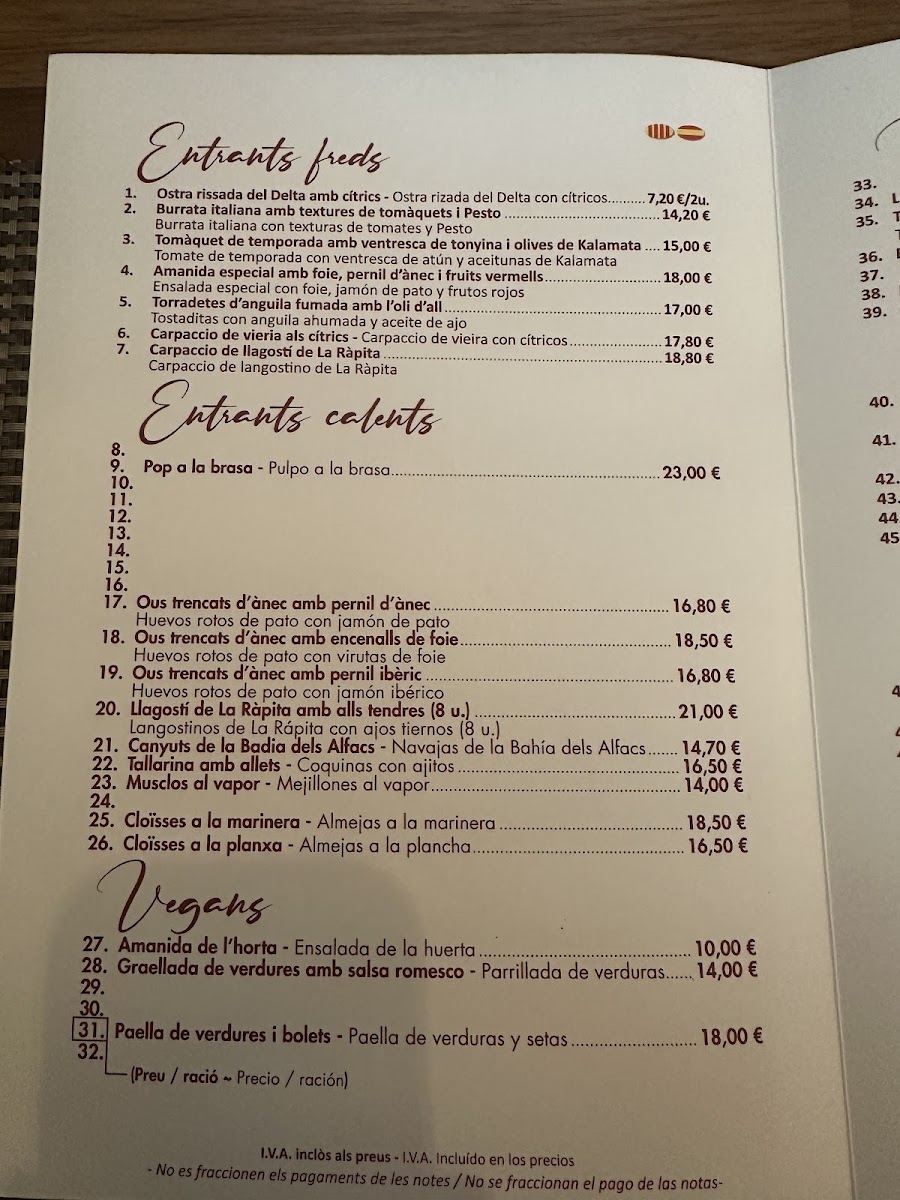Restaurant La Mar del Delta Photo Menu 4