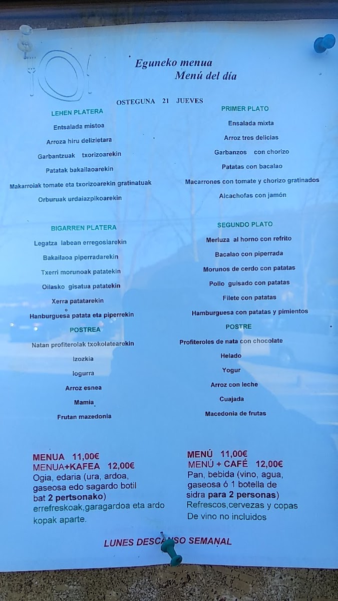 restaurante zamalbide Photo Menu 1