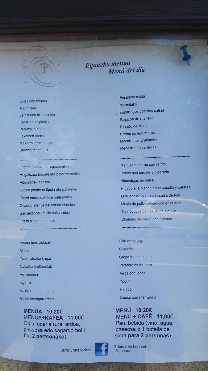 restaurante zamalbide Photo Menu 2