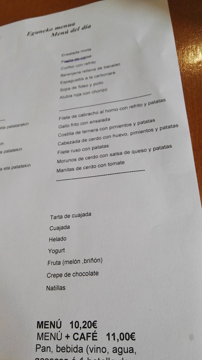 restaurante zamalbide Photo Menu 3