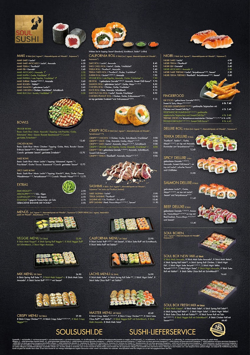 Soul Sushi Rellingen Photo Menu 1