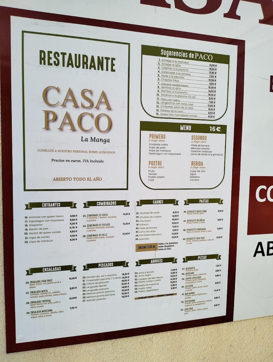 Casa Paco Photo Menu 3
