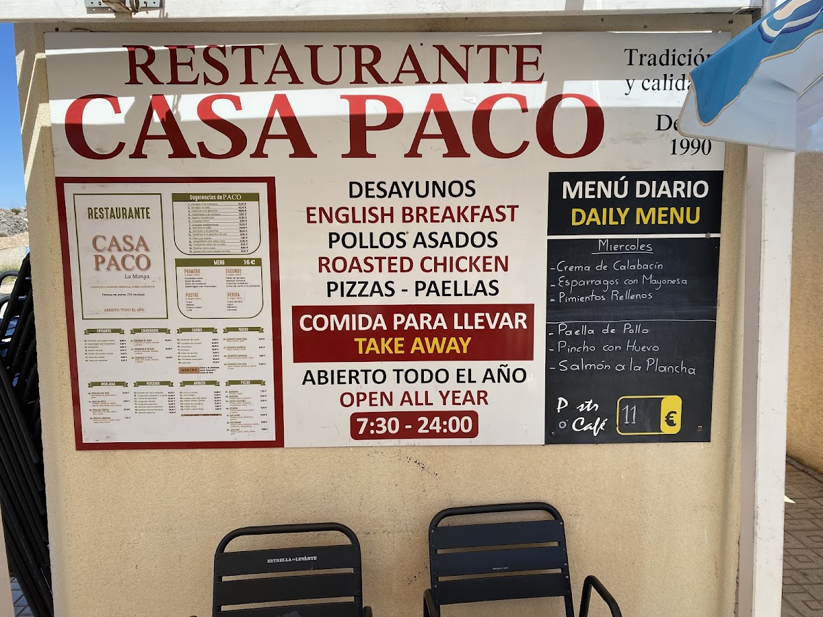 Casa Paco Photo Menu 7