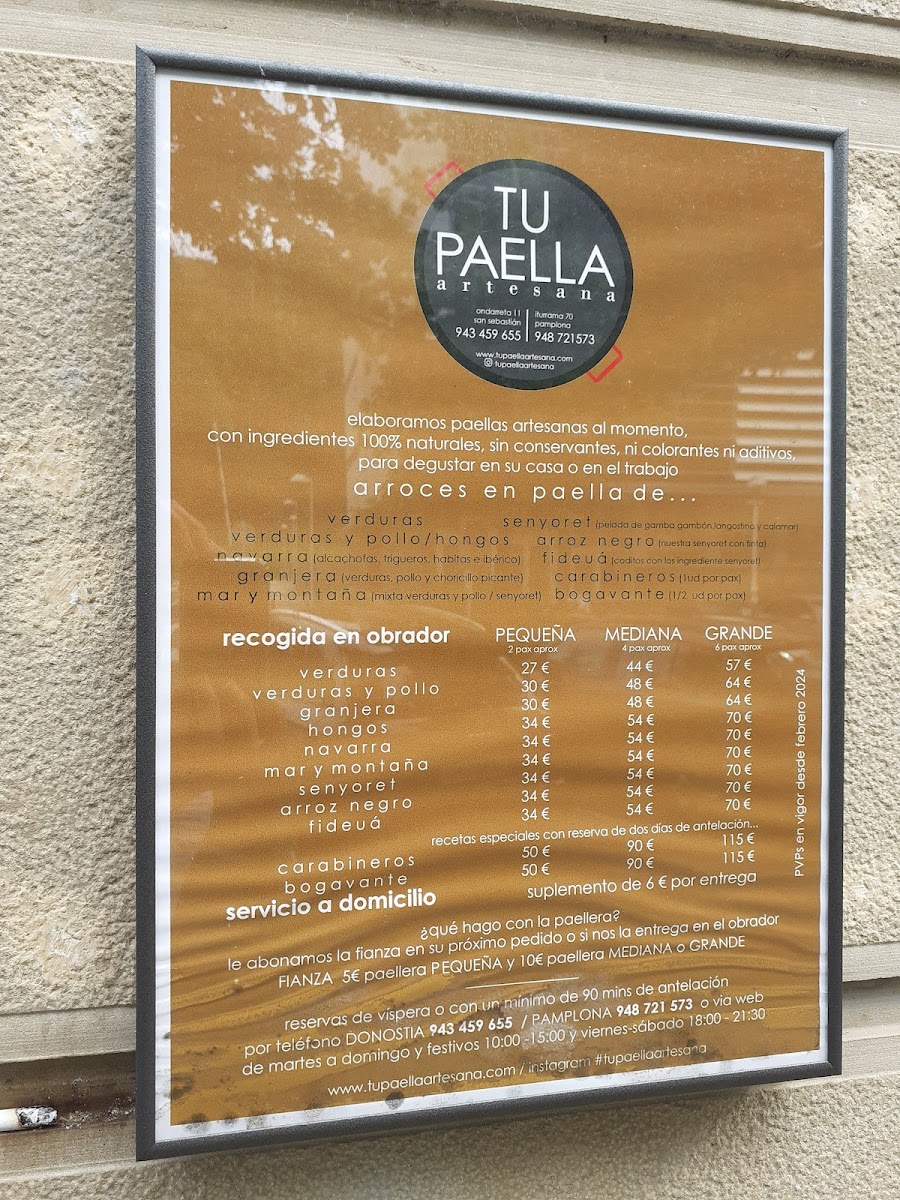 TU PAELLA artesana Photo Menu 2