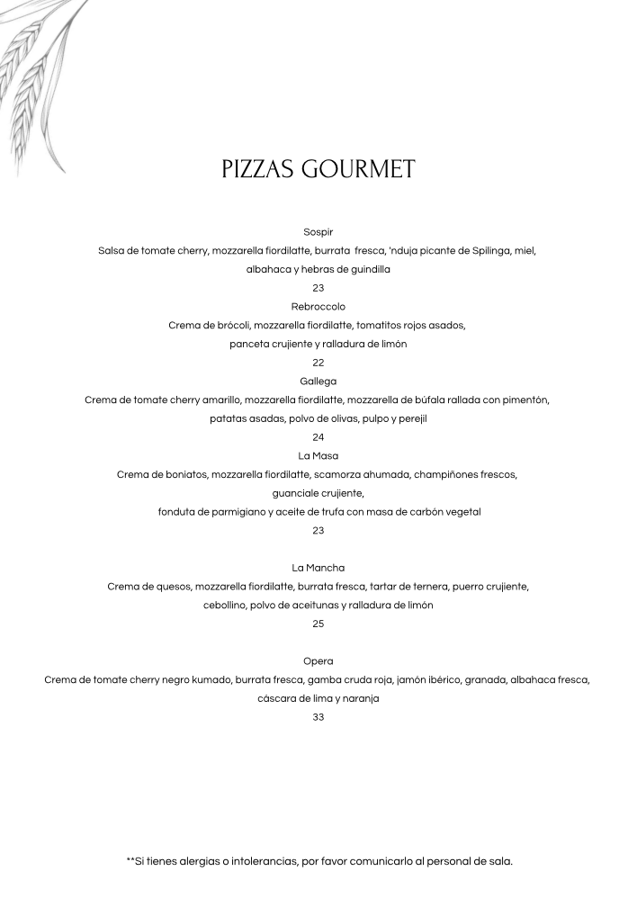 la Masa Pizzeria | San Farra Photo Menu 4