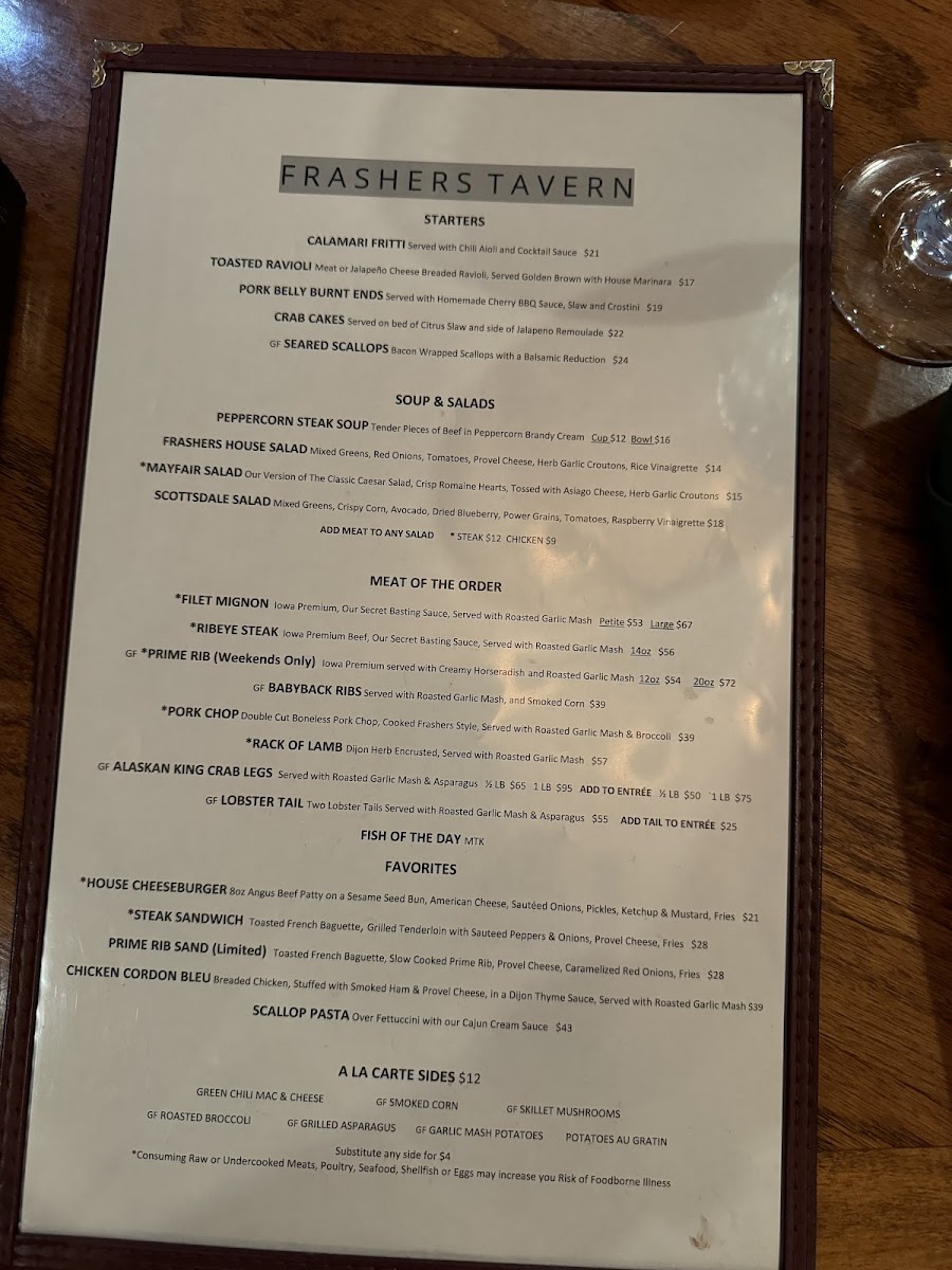 Frashers Tavern Photo Menu 6