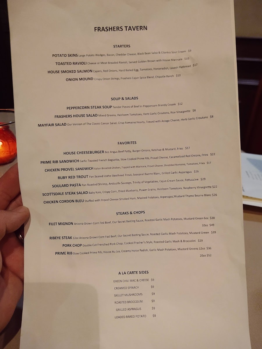 Frashers Tavern Photo Menu 7