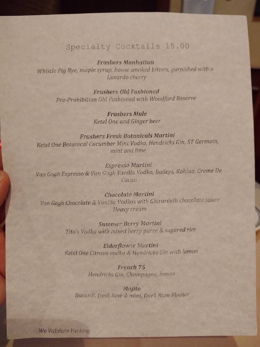 Frashers Tavern Photo Menu 9