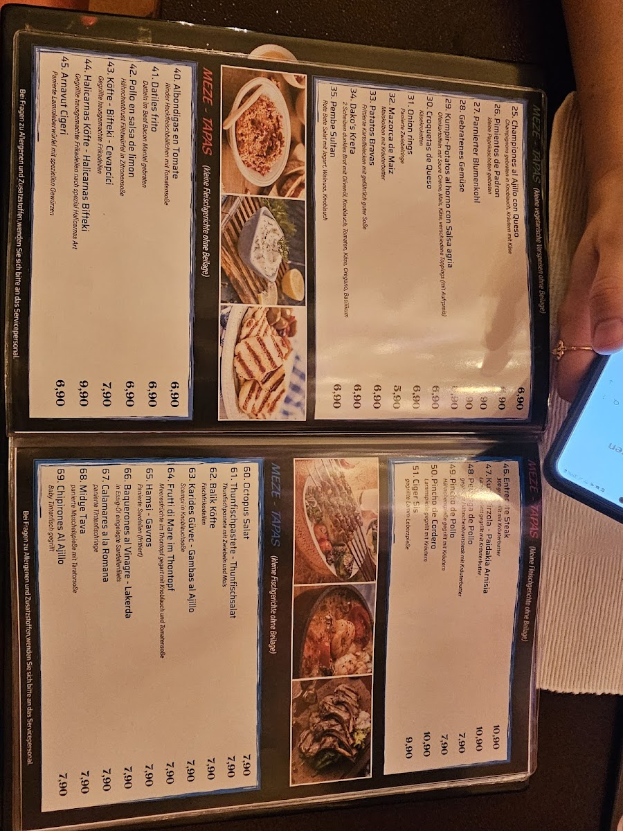El Matador Photo Menu 2