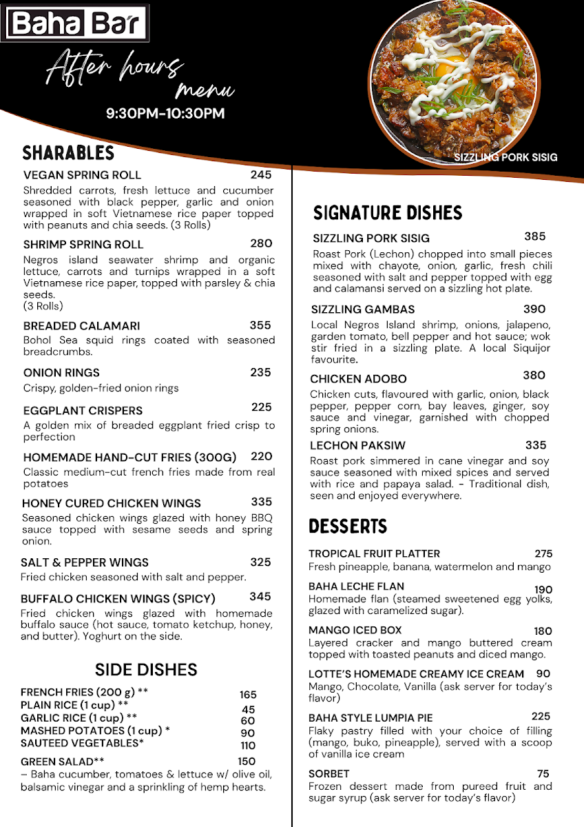 Baha Ba’r Photo Menu 4