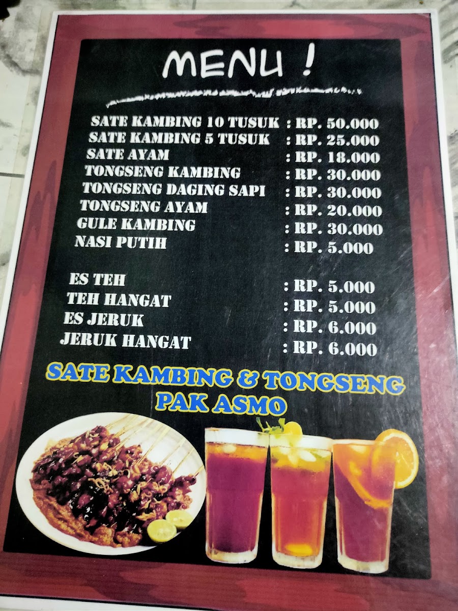 Sate Kambing & Tongseng Pak Asmo Photo Menu 2