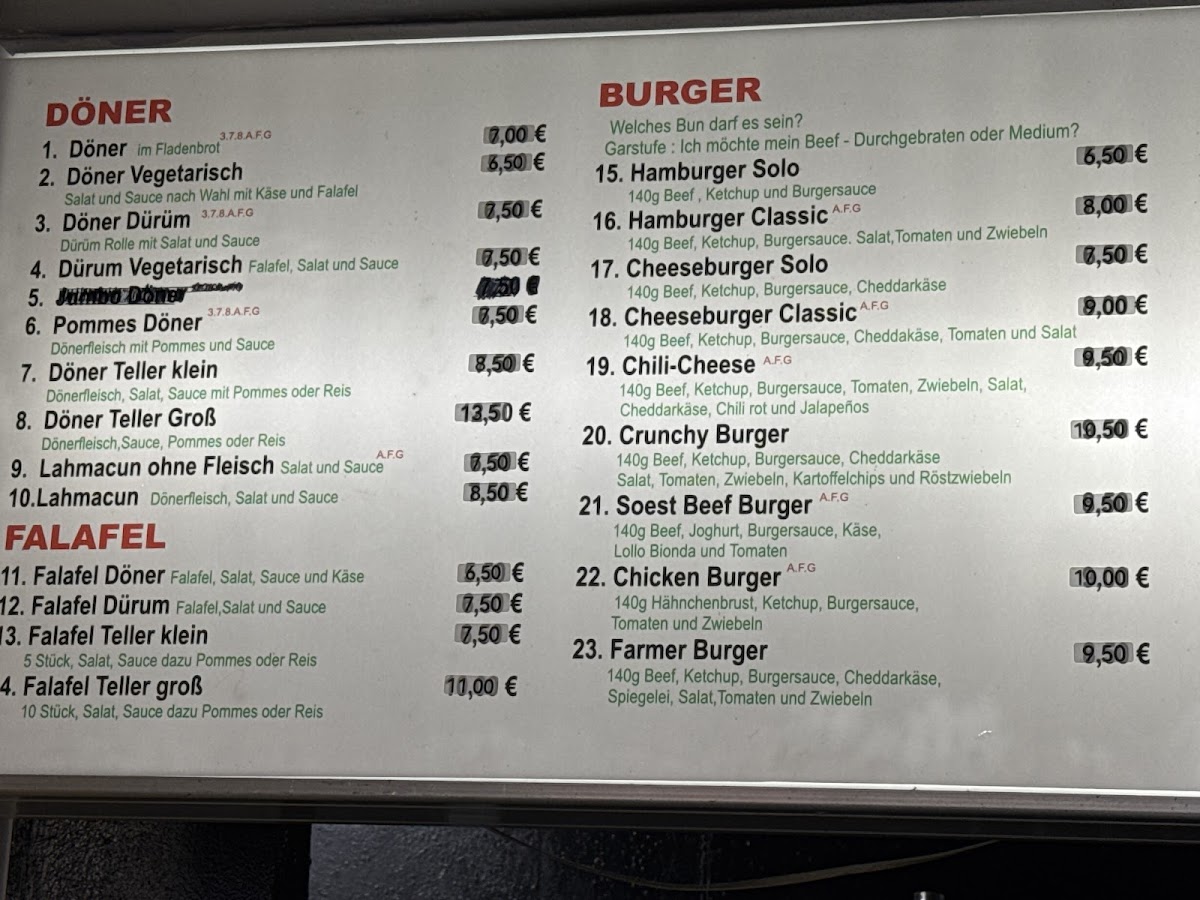 Gvan‘s Grill & Burger Photo Menu 2