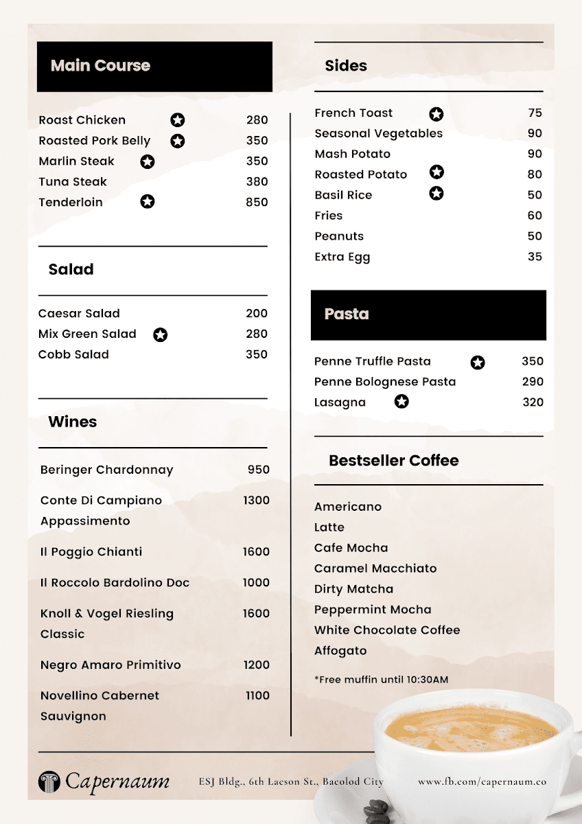 Capernaum Co-working Cafe Photo Menu 3
