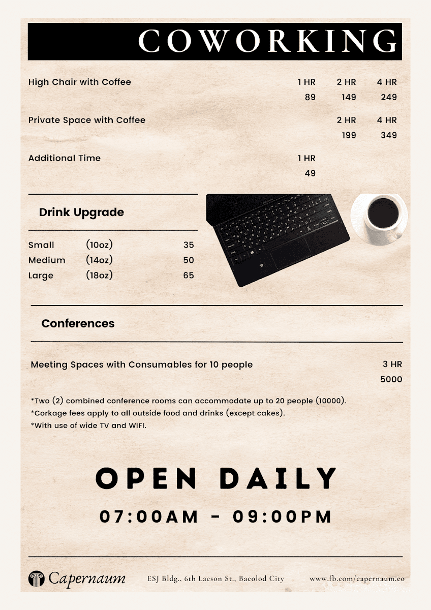 Capernaum Co-working Cafe Photo Menu 5