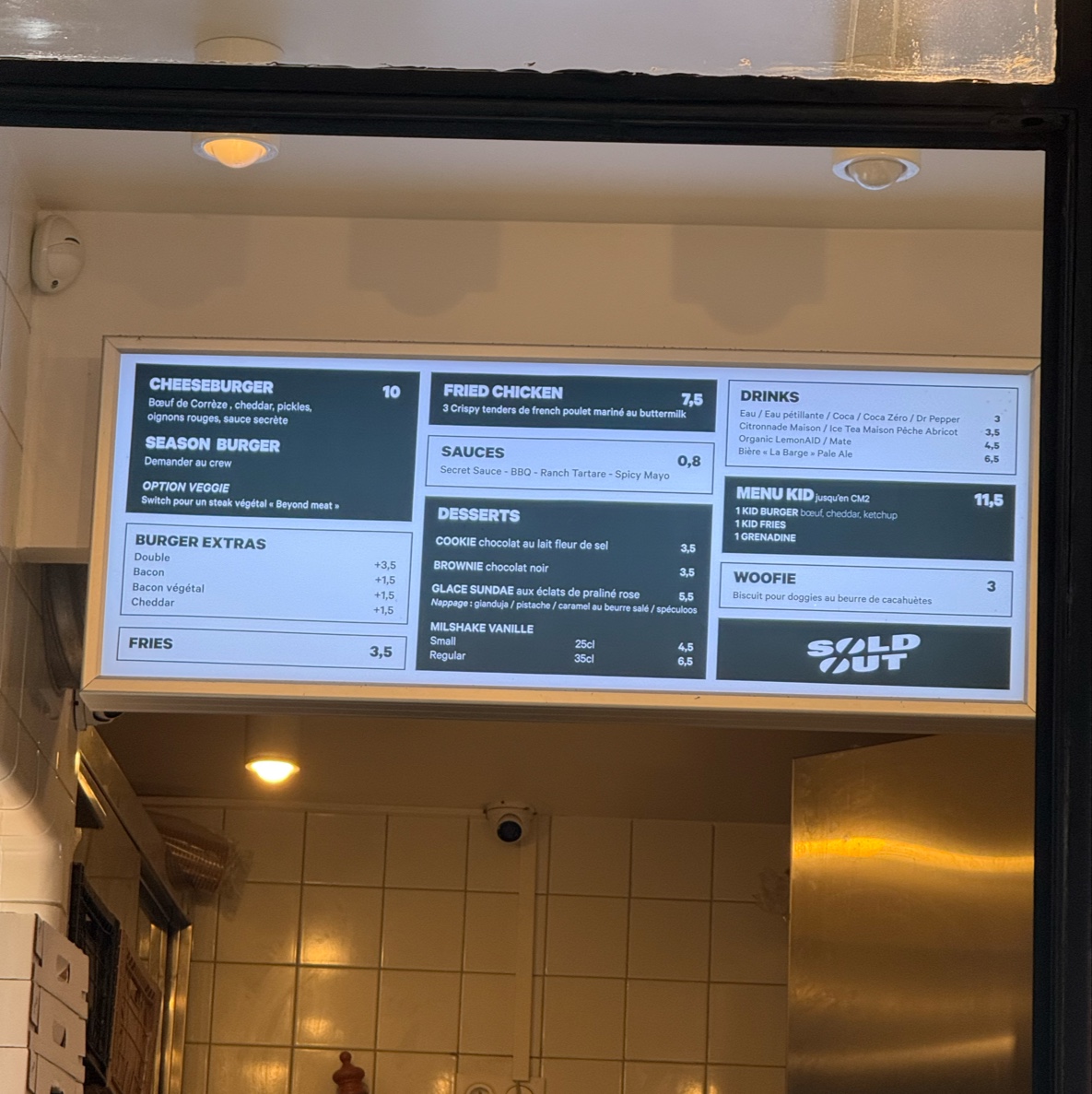 Sold Out Burger Photo Menu 2