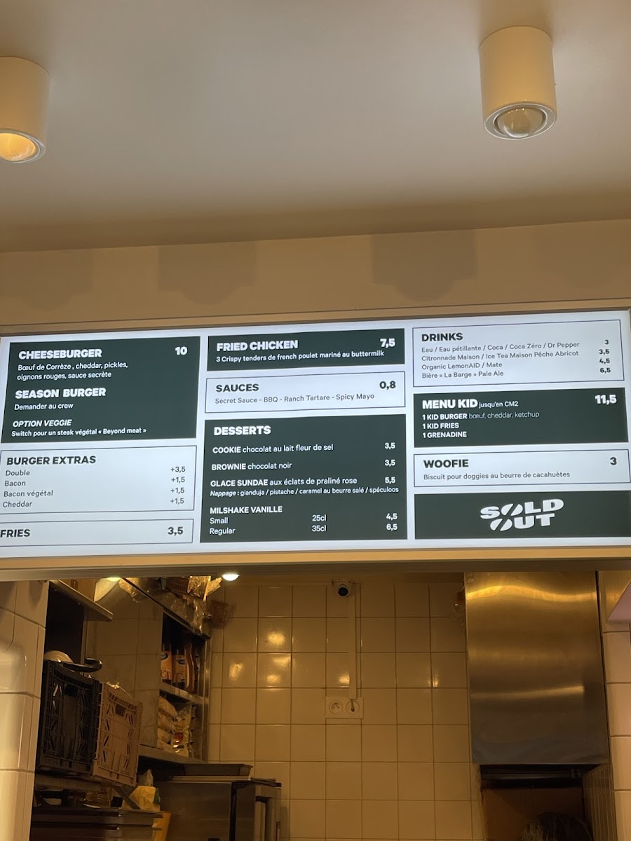 Sold Out Burger Photo Menu 5