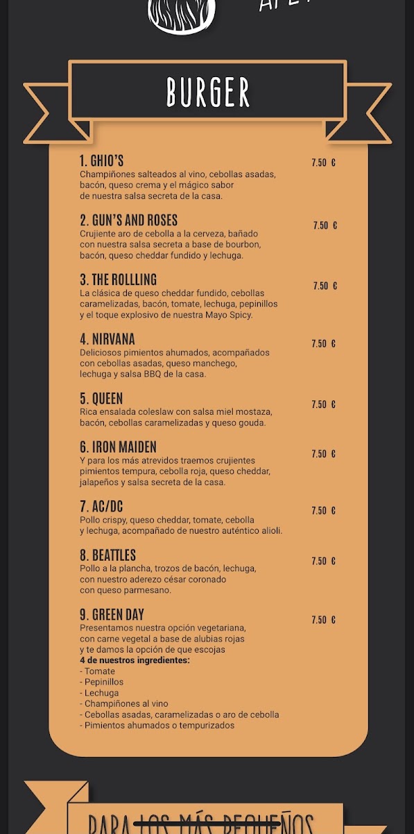 Ghio’s Burger Crafters Photo Menu 3