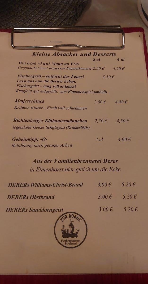 Fischrestaurant Zur Kogge Photo Menu 1