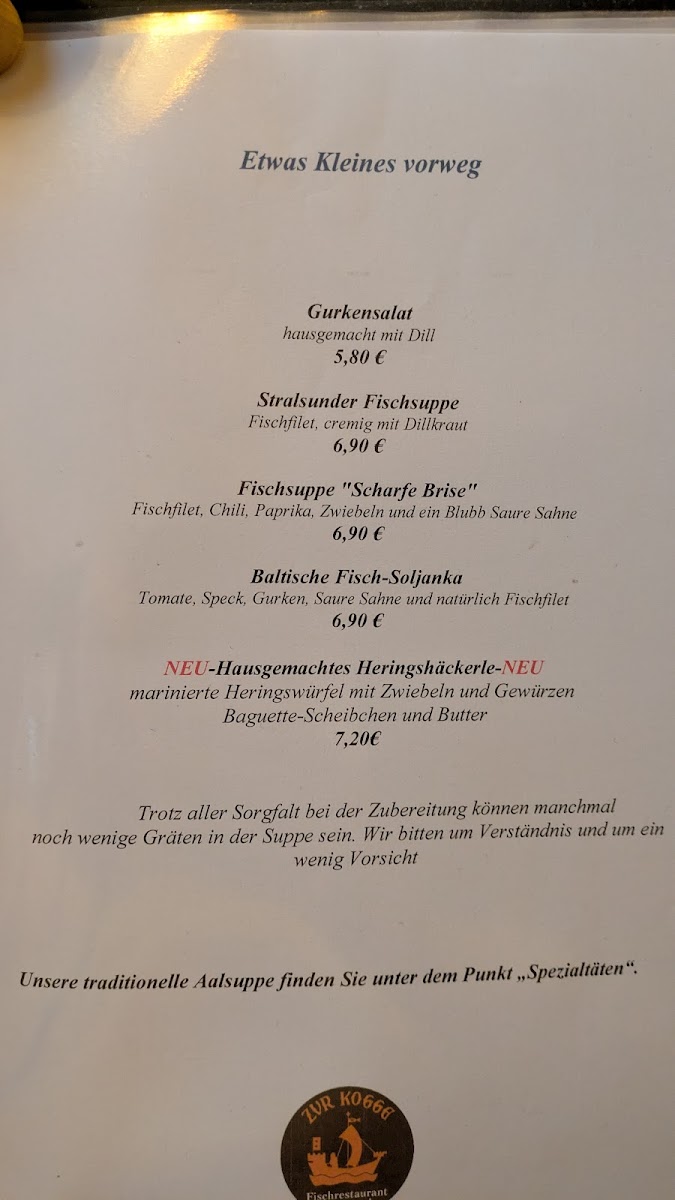 Fischrestaurant Zur Kogge Photo Menu 5