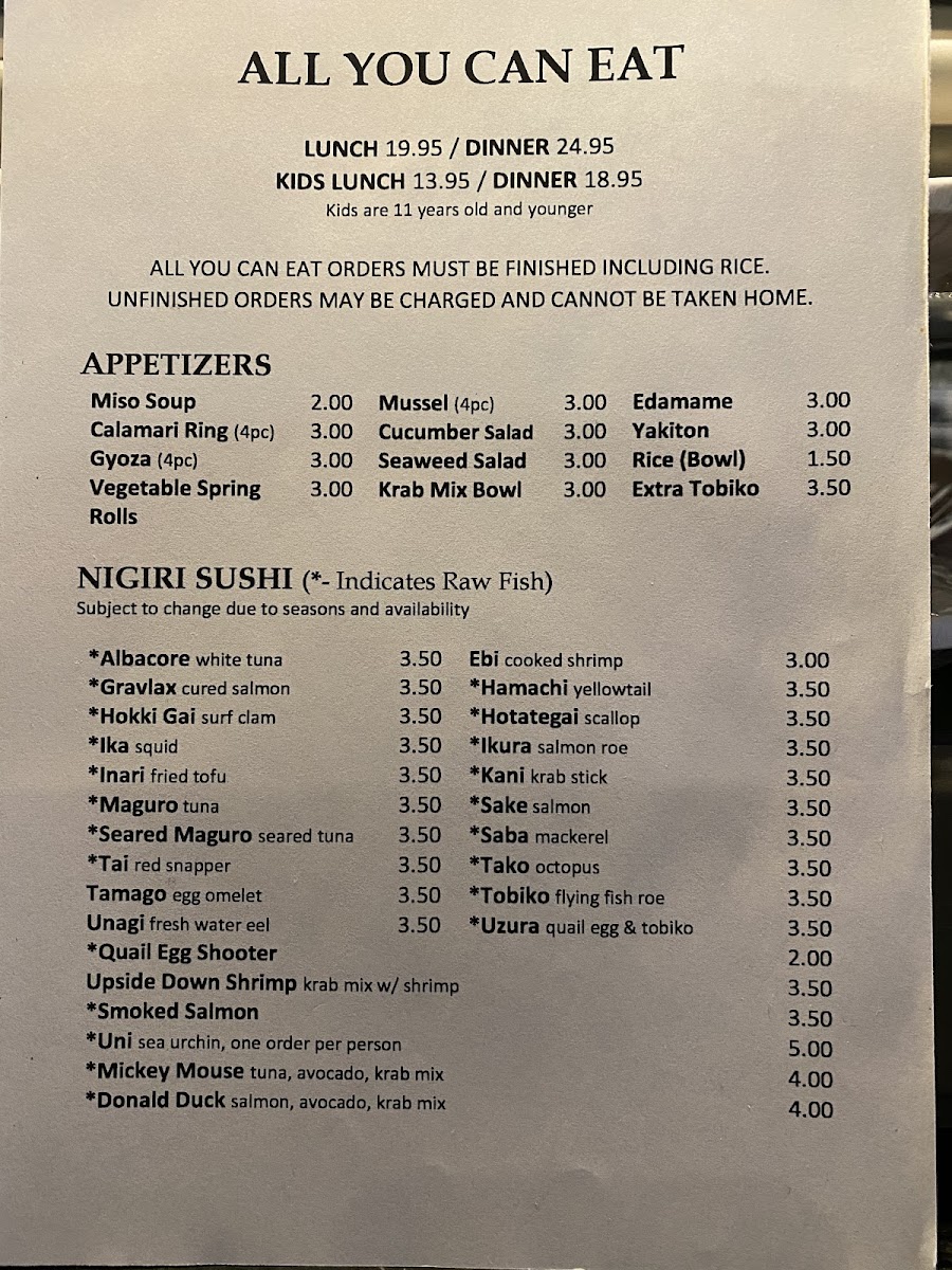 Hiroba Sushi Photo Menu 6