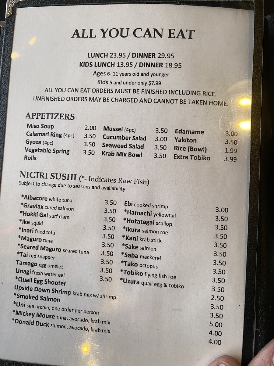 Hiroba Sushi Photo Menu 9