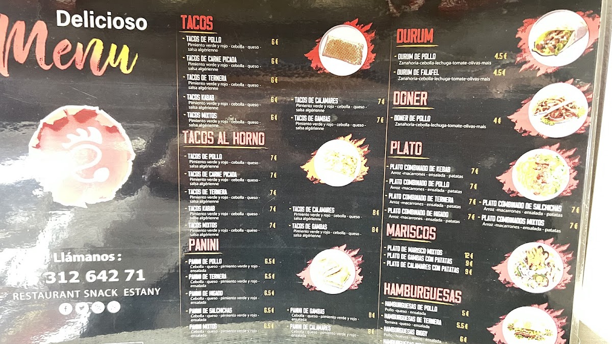 RESTAURANTE HALAL SNACK L’stany Photo Menu 3