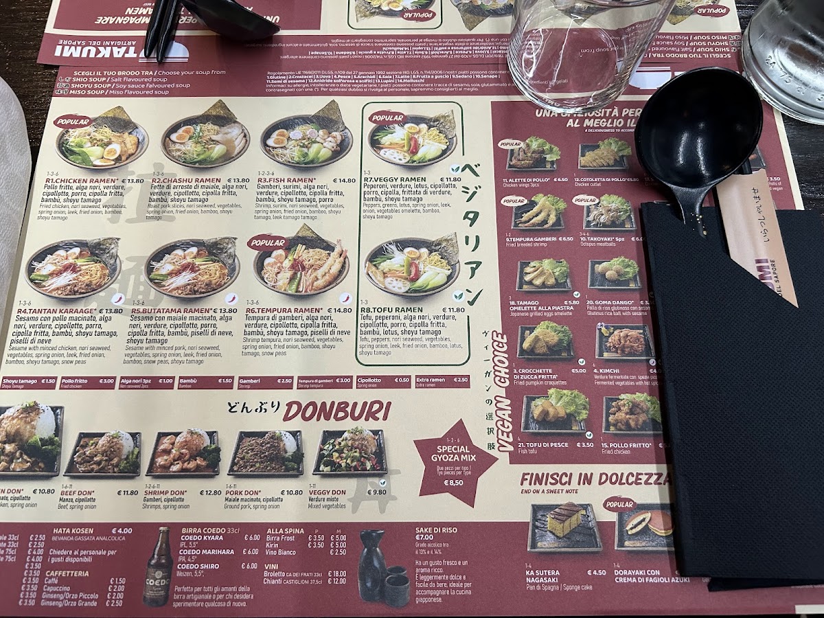 Takumi Ramen Photo Menu 2