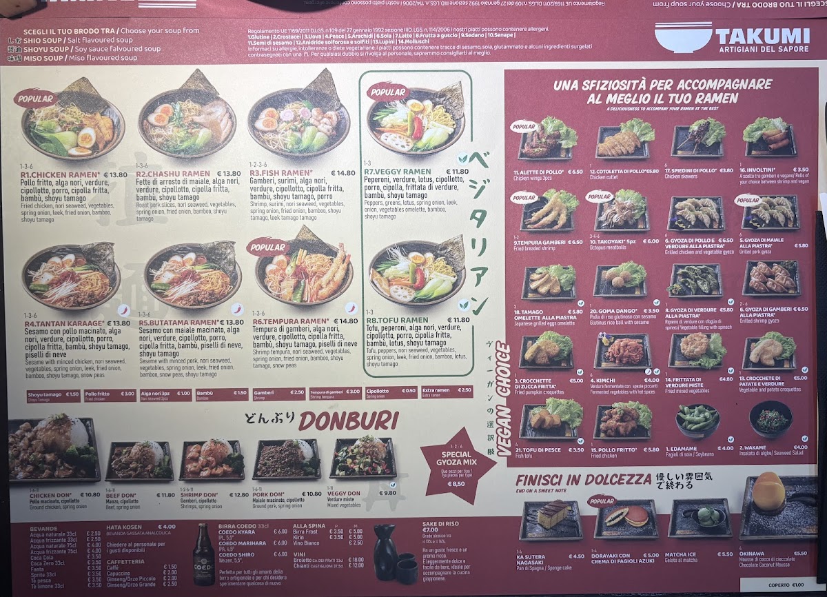 Takumi Ramen Photo Menu 3