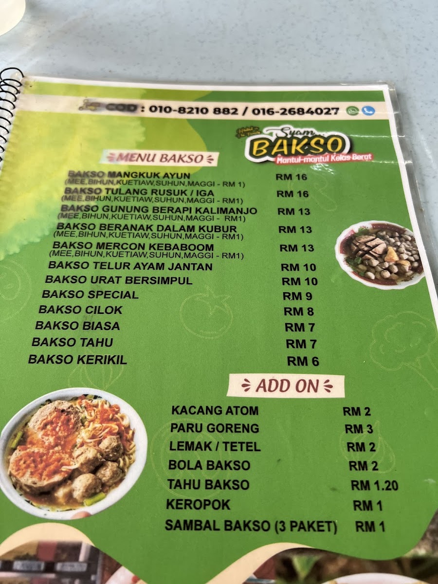 Syam Bakso Photo Menu 1