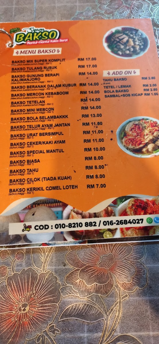 Syam Bakso Photo Menu 2