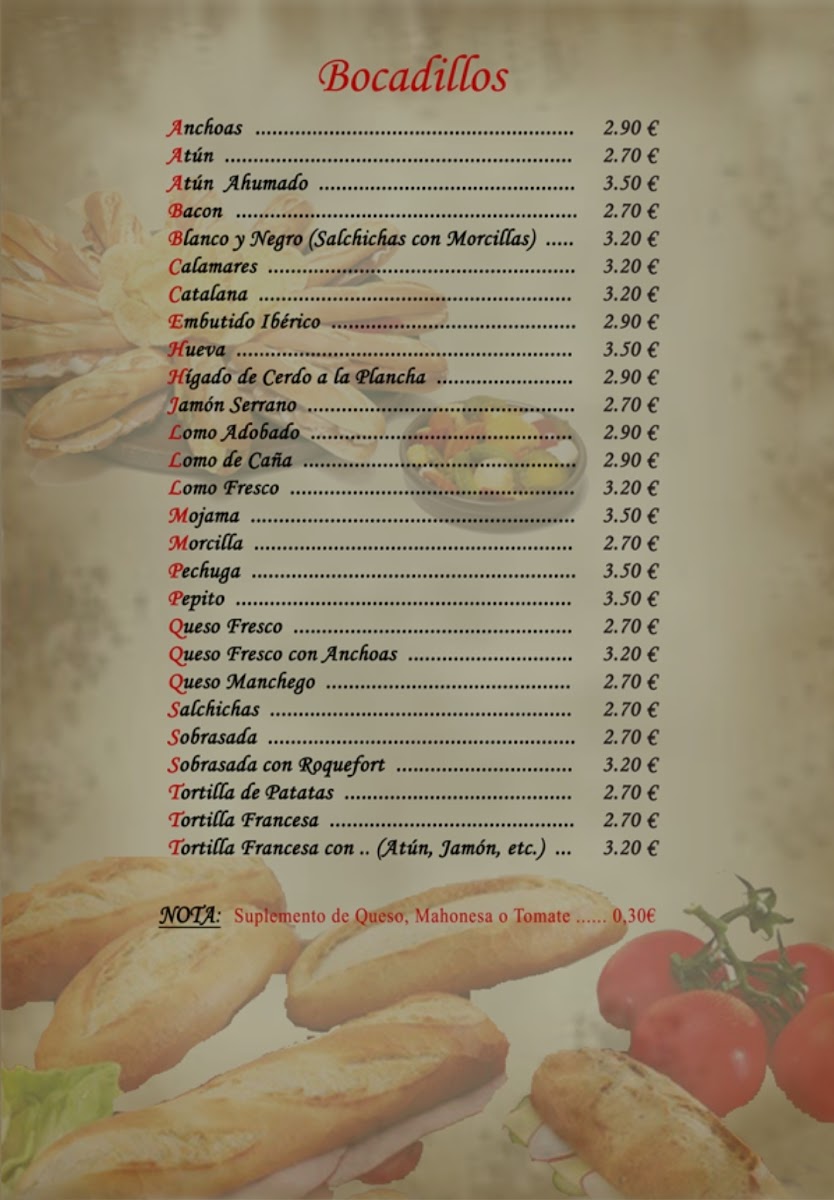 CERVECERIA TAPAS Photo Menu 3