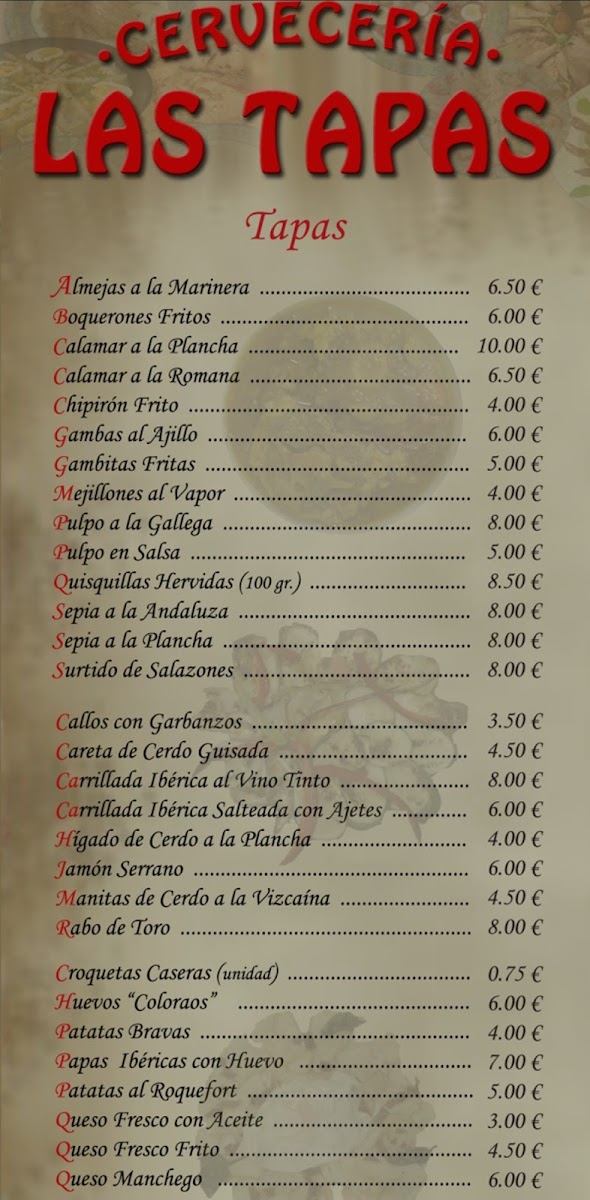 CERVECERIA TAPAS Photo Menu 4
