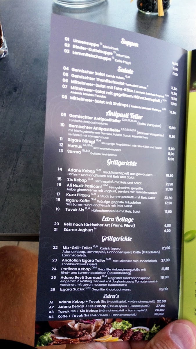 Anatolian Restaurant Photo Menu 1