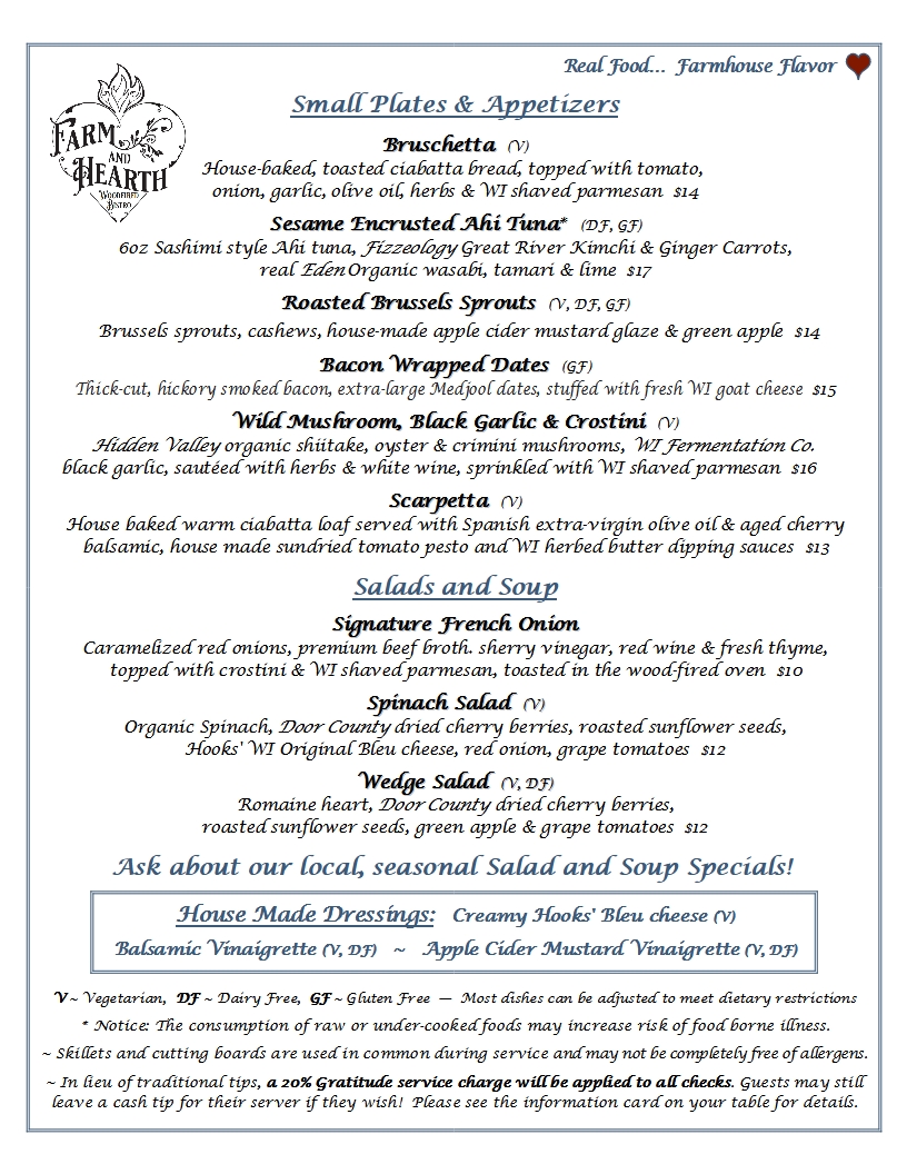 Farm And Hearth Woodfired Bistro Photo Menu 2