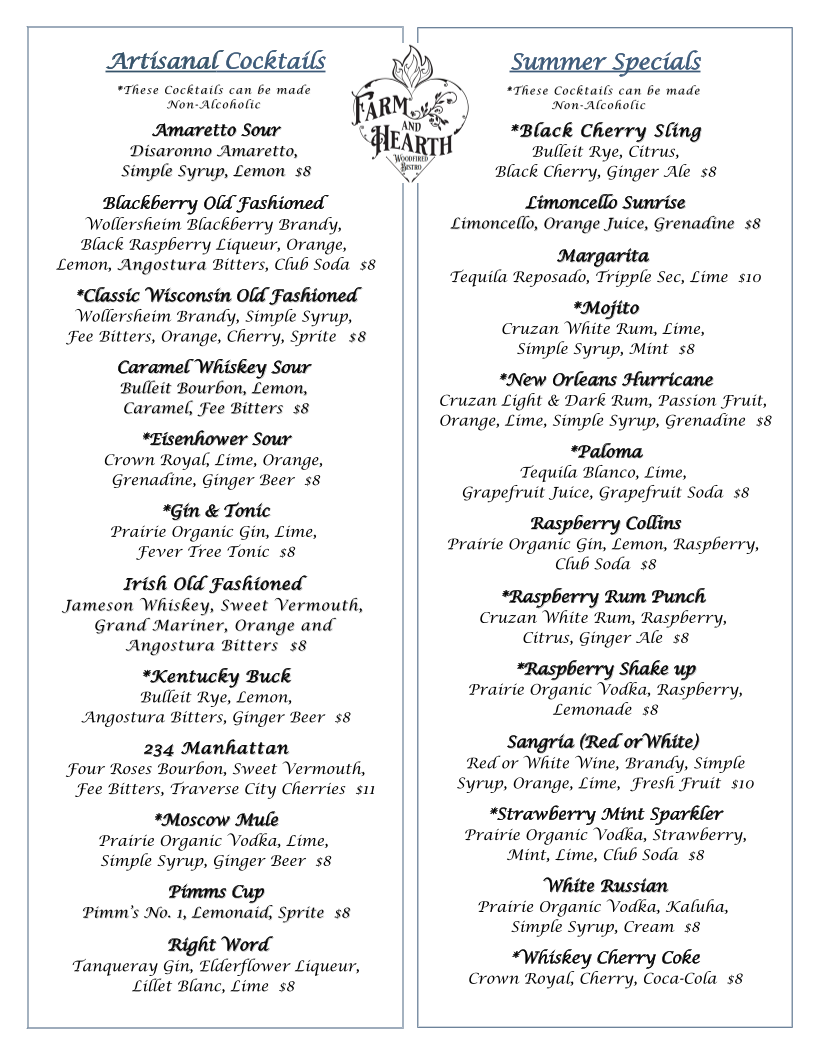 Farm And Hearth Woodfired Bistro Photo Menu 5