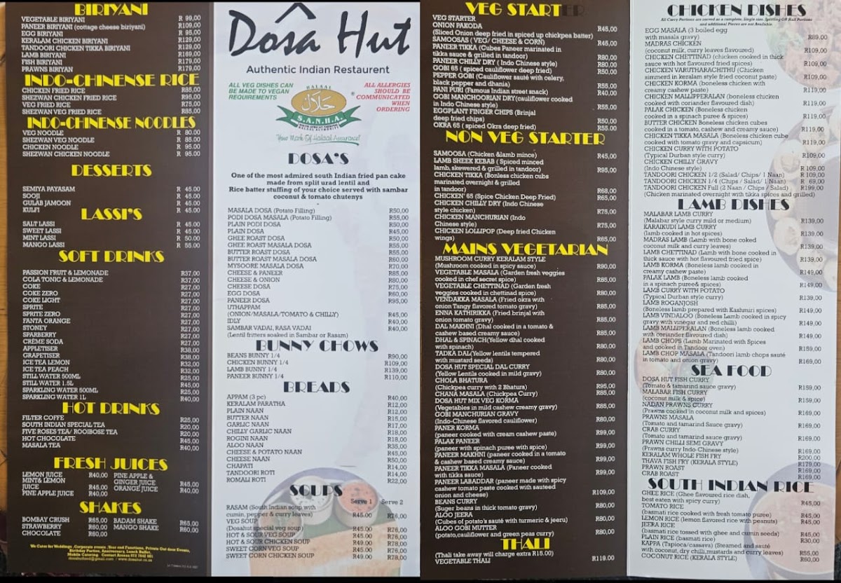 Dosa Hut Fourways Photo Menu 2