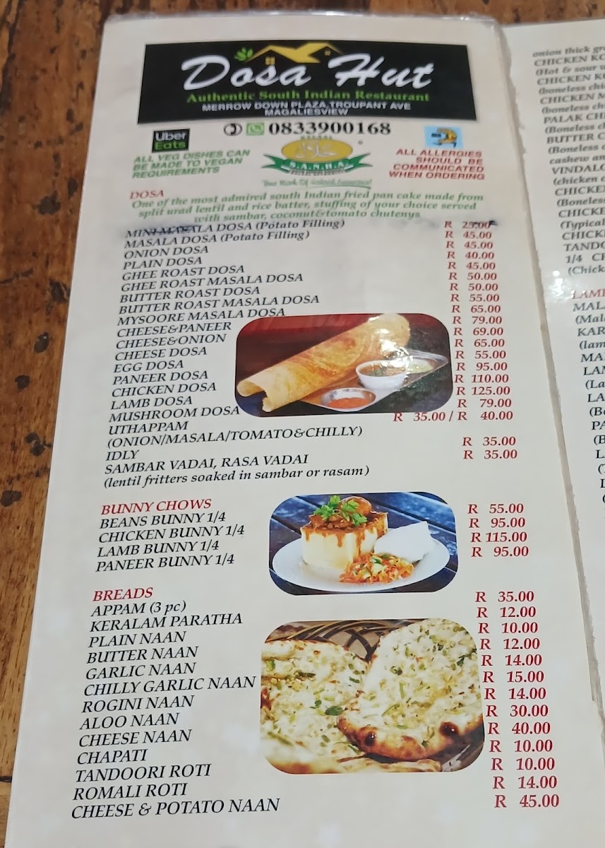 Dosa Hut Fourways Photo Menu 5