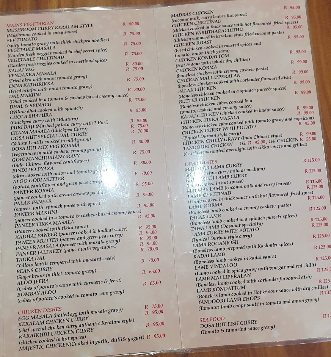 Dosa Hut Fourways Photo Menu 9