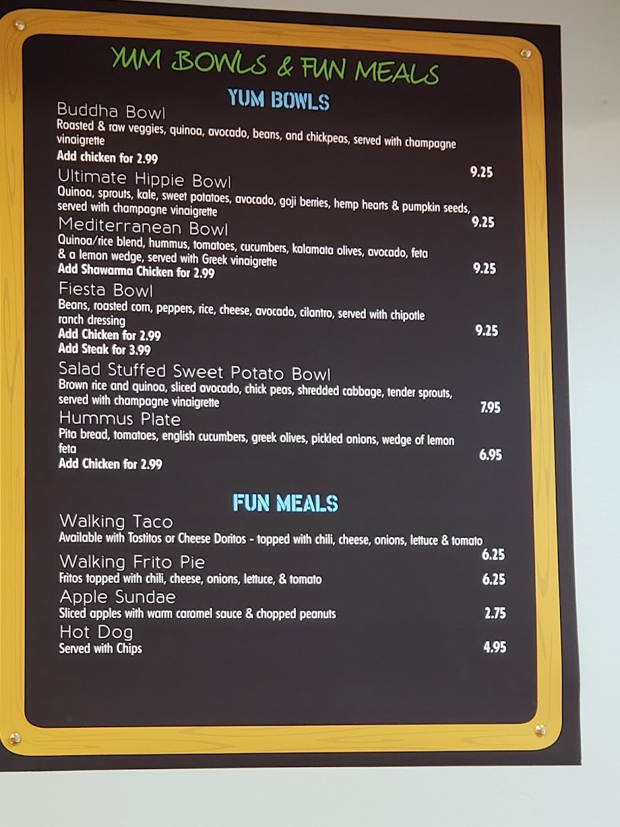 Cafe Yum Photo Menu 1