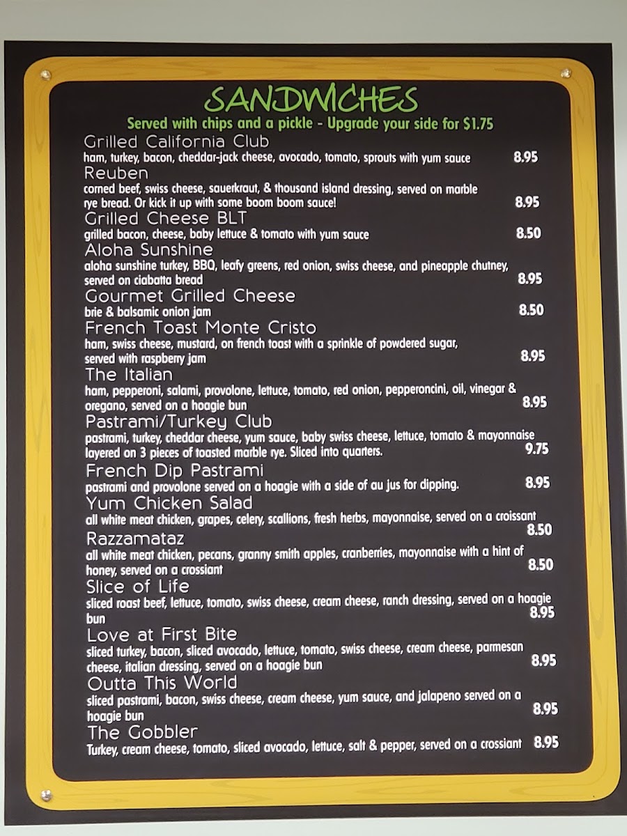 Cafe Yum Photo Menu 2