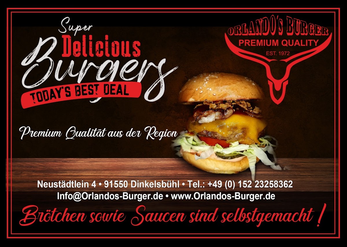 Orlando's Burger Photo Menu 1