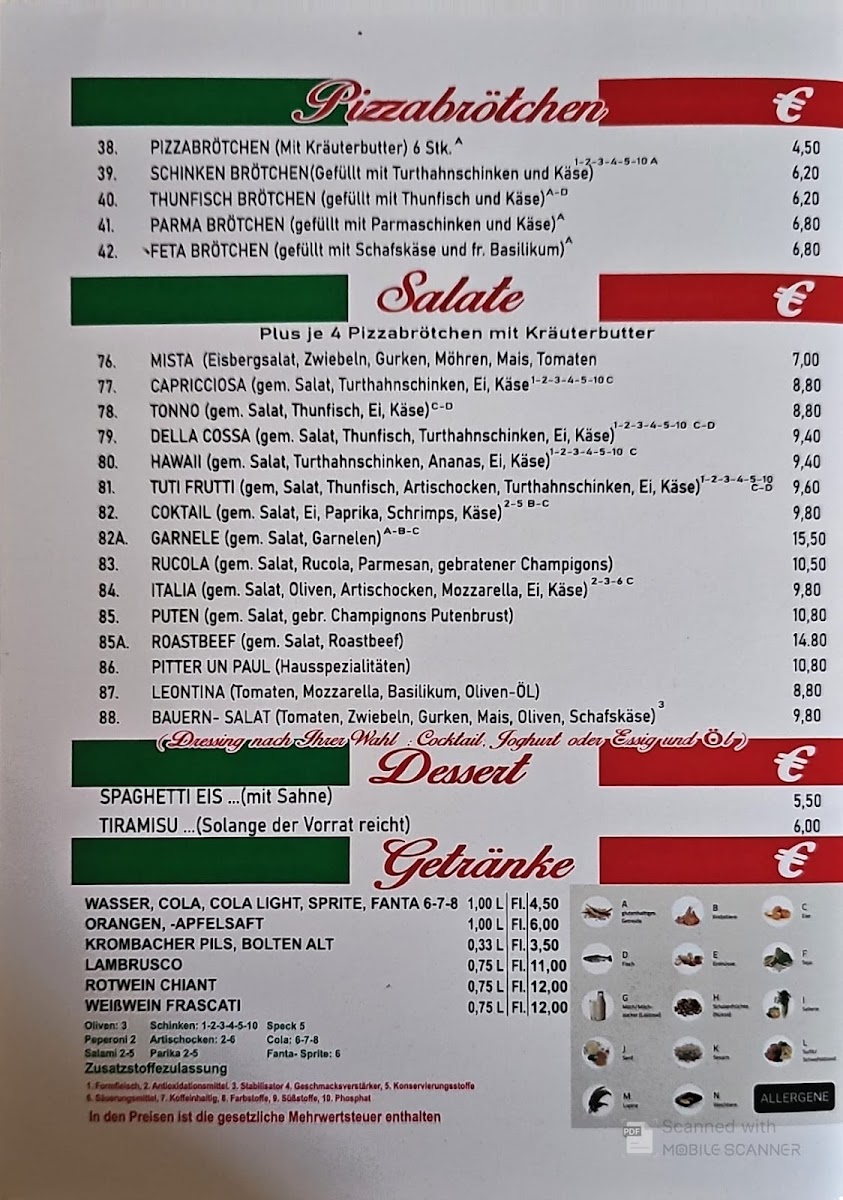 Pizzeria Pitter und Paul Photo Menu 1
