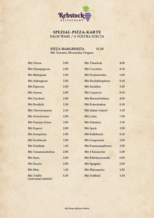 Restaurant zum Rebstock Photo Menu 1
