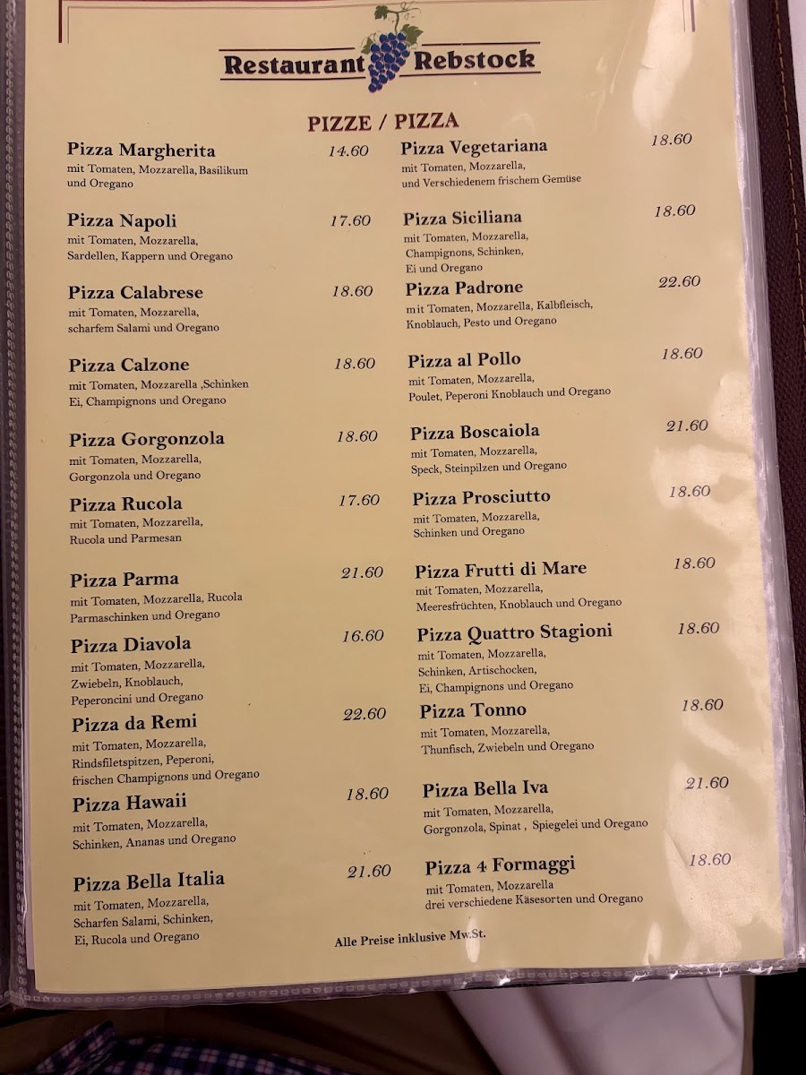 Restaurant zum Rebstock Photo Menu 3