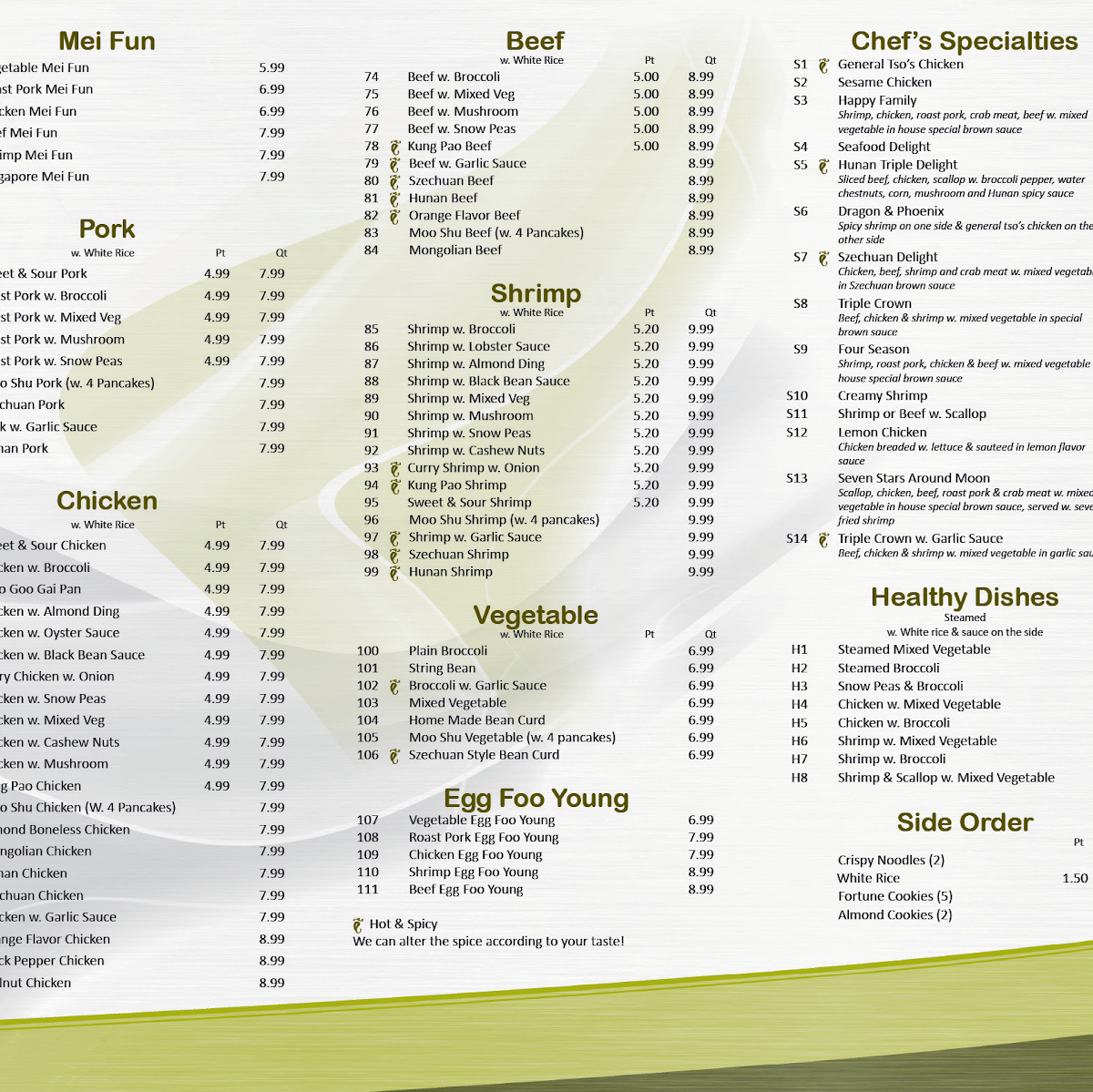 Hong Kong Buffet Photo Menu 10