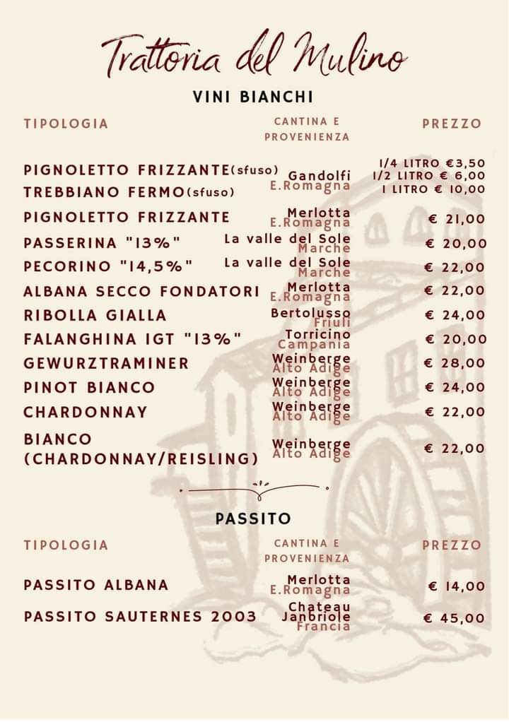 Trattoria del Mulino Photo Menu 3