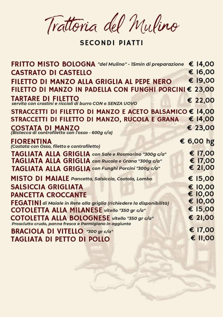 Trattoria del Mulino Photo Menu 5