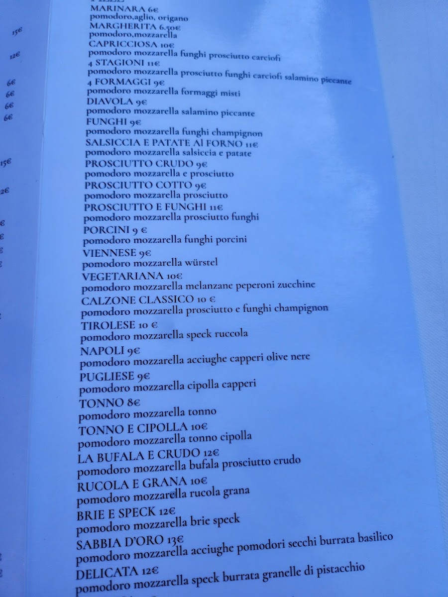 Ristorante Pizzeria Sabbia d’oro Photo Menu 3